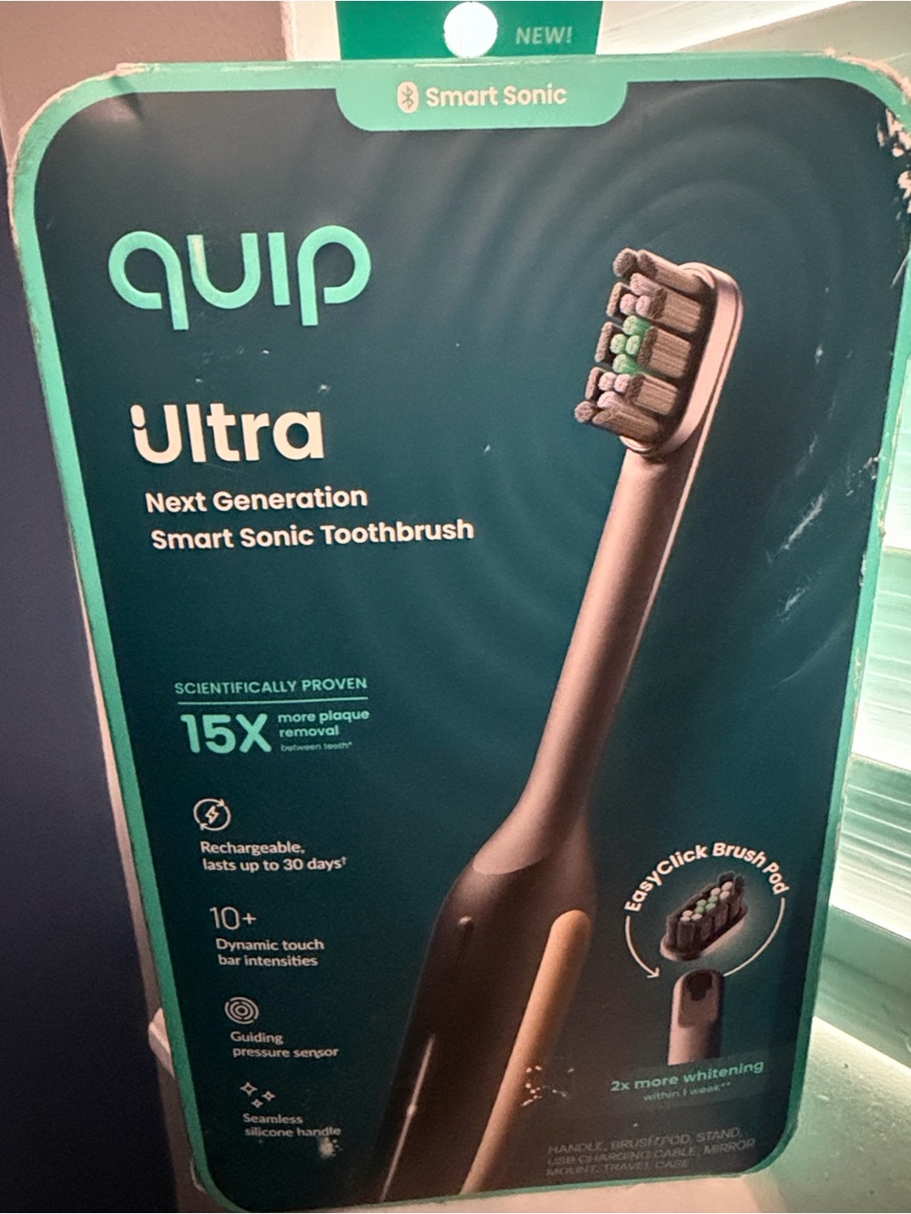 quip Ultra Smart Sonic Toothbrush - Teal & Black